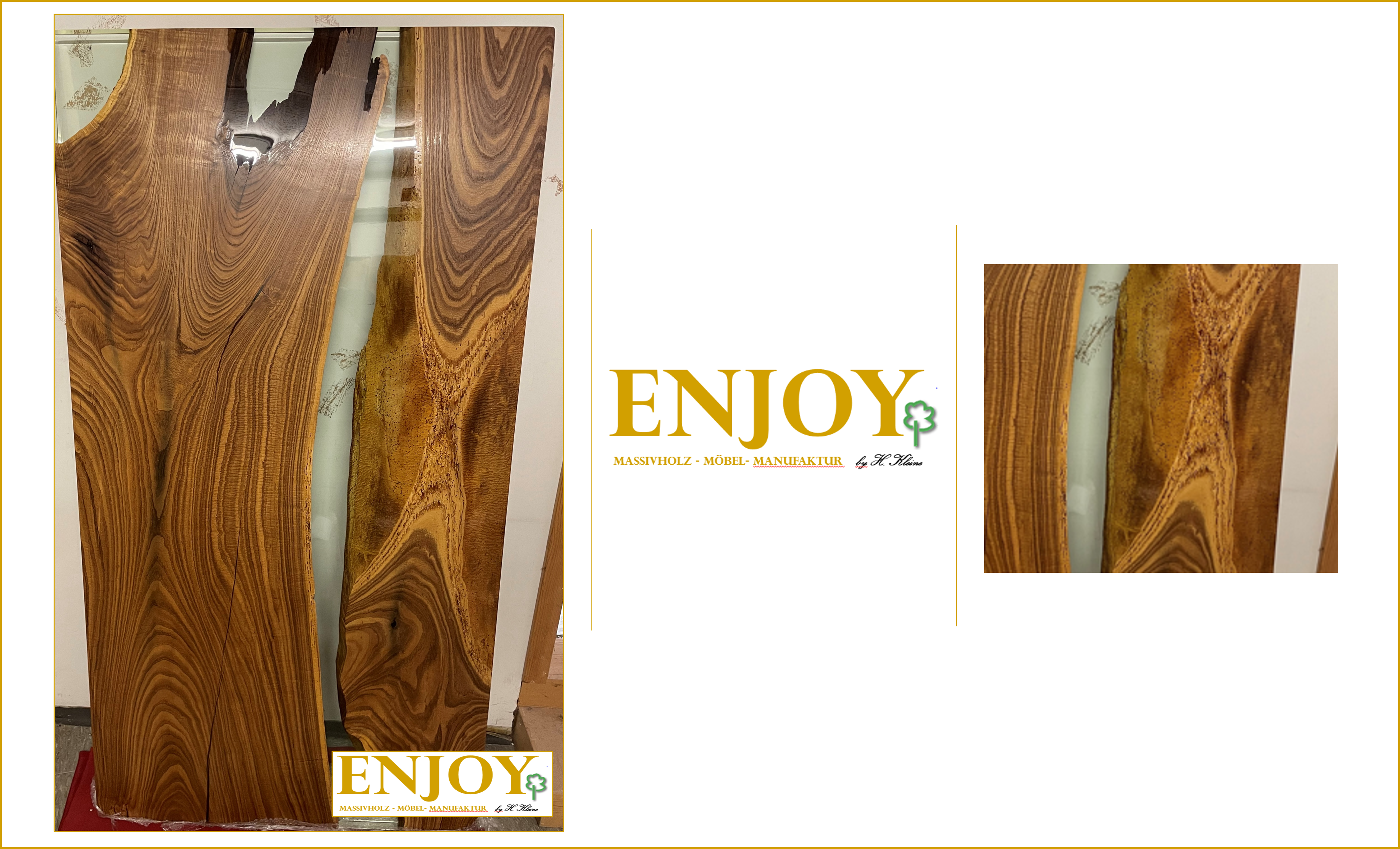 Tischplatte ‚Togo‘ Nussbaum Premium